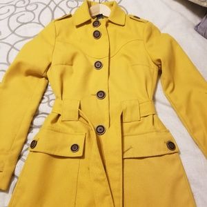 Via mustard yellow coat, size 2